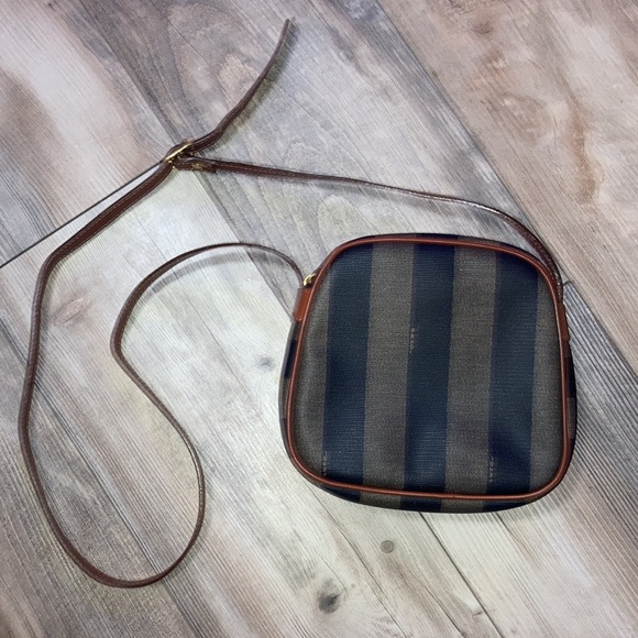 Authentic Vintage Fendi Penguin Striped Crossbody Bag - Picture 3 of 5